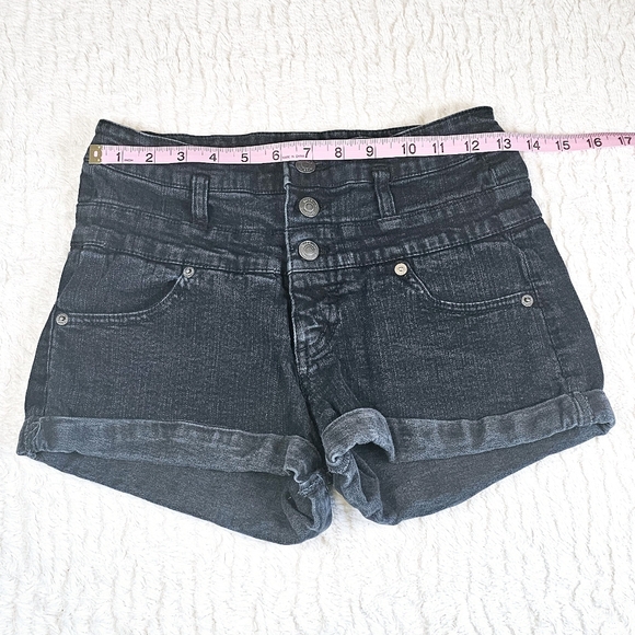 High Rise Super Stetch Jean Shorts - Picture 4 of 6